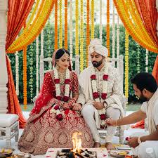 Traditional Indian wedding ceremony at SD Farm Dhand
